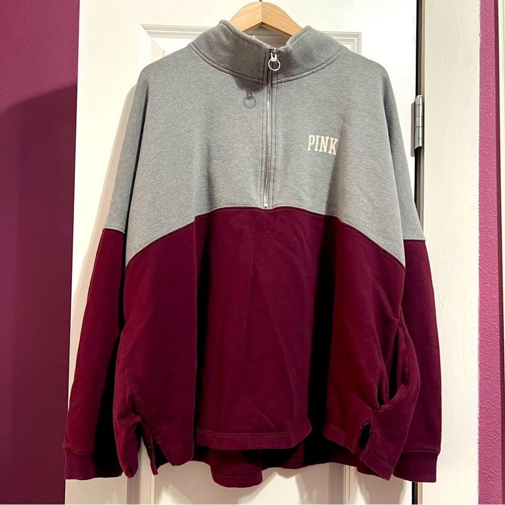 PINK 1/4 Zip LOVE PINK Hoodie Jacket
